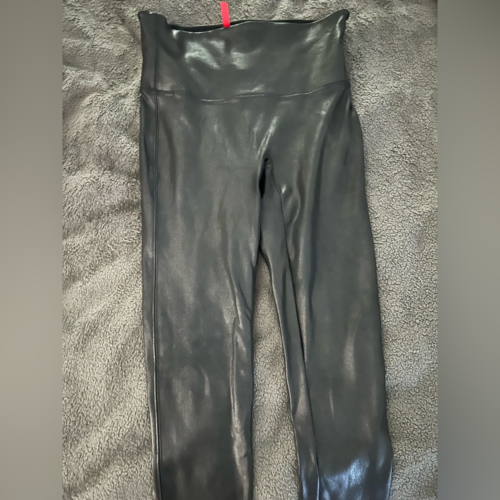 SPANX Leather Black Leggings